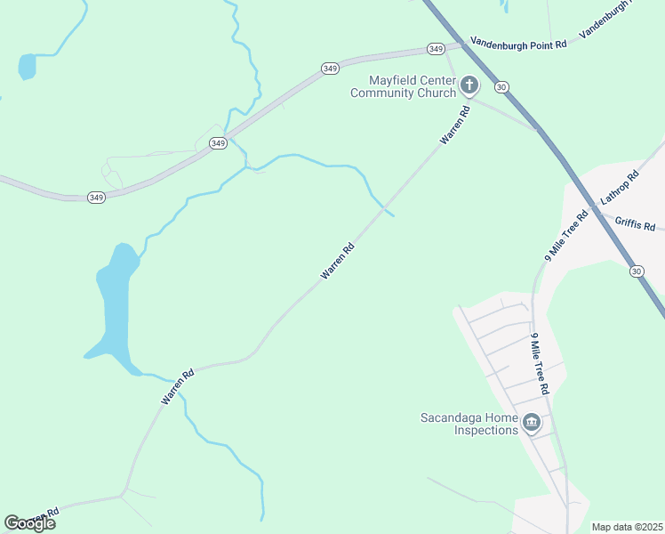 map of restaurants, bars, coffee shops, grocery stores, and more near 409 Warren Road in Gloversville