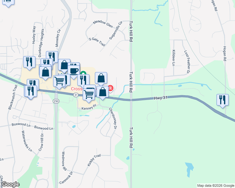 map of restaurants, bars, coffee shops, grocery stores, and more near 420 Cross Keys Office Park in Fairport