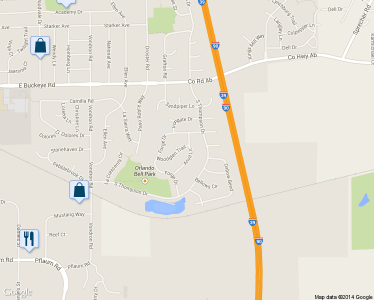 map of restaurants, bars, coffee shops, grocery stores, and more near 5613 Woodglen Trail in Madison