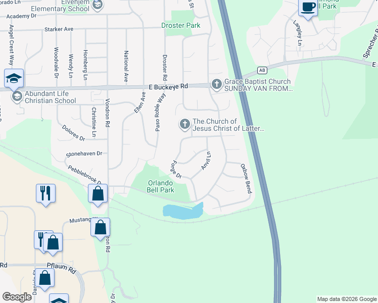 map of restaurants, bars, coffee shops, grocery stores, and more near 6 Woodglen Court in Madison