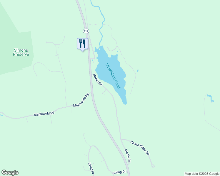 map of restaurants, bars, coffee shops, grocery stores, and more near 126 Martin Road in Weare