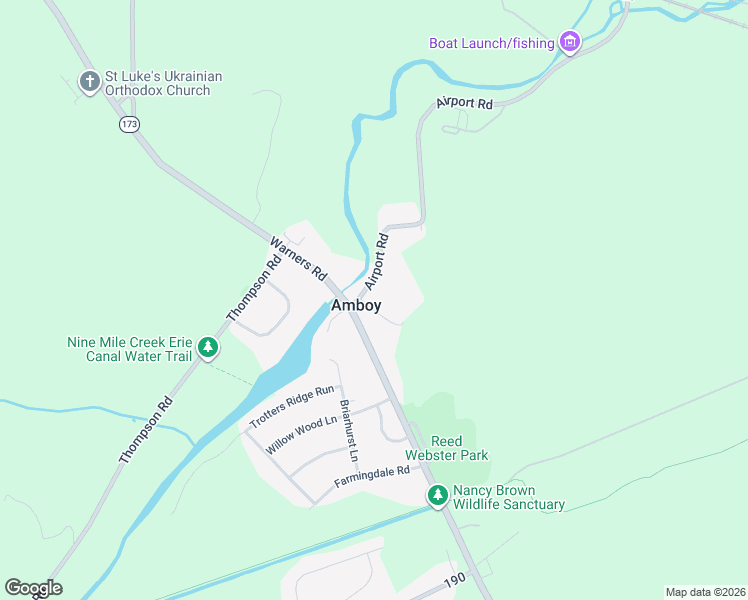 map of restaurants, bars, coffee shops, grocery stores, and more near 6176 Airport Road in Syracuse