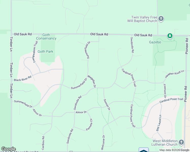 map of restaurants, bars, coffee shops, grocery stores, and more near 7723 Summerfield Drive in Verona
