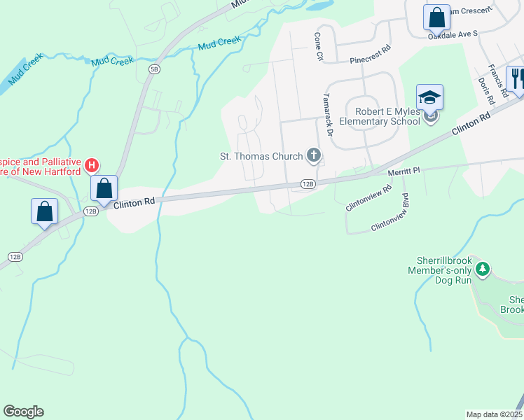 map of restaurants, bars, coffee shops, grocery stores, and more near 169 Clinton Rd in New Hartford