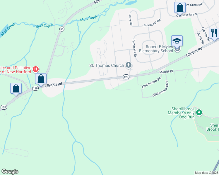 map of restaurants, bars, coffee shops, grocery stores, and more near 169 Clinton Rd in New Hartford