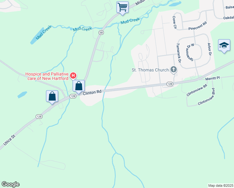 map of restaurants, bars, coffee shops, grocery stores, and more near 191 Clinton Road in New Hartford