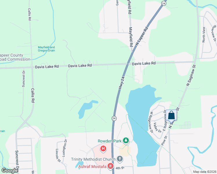 map of restaurants, bars, coffee shops, grocery stores, and more near 2012 Combined To 032-030-11 in Lapeer