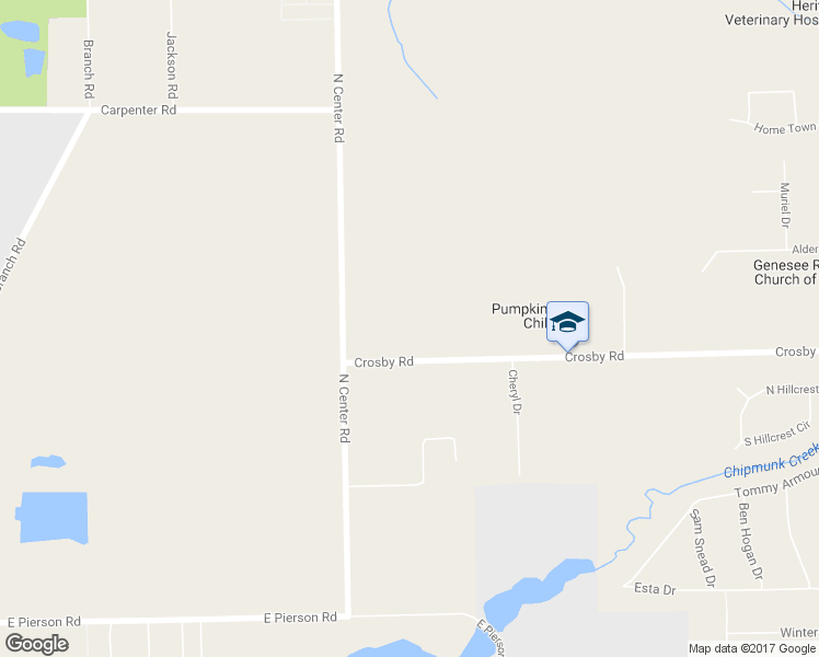 map of restaurants, bars, coffee shops, grocery stores, and more near 4071 Crosby Road in Flint