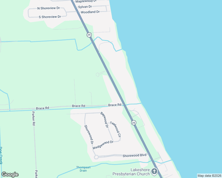 map of restaurants, bars, coffee shops, grocery stores, and more near 5543 Lakeshore Road in Fort Gratiot Township