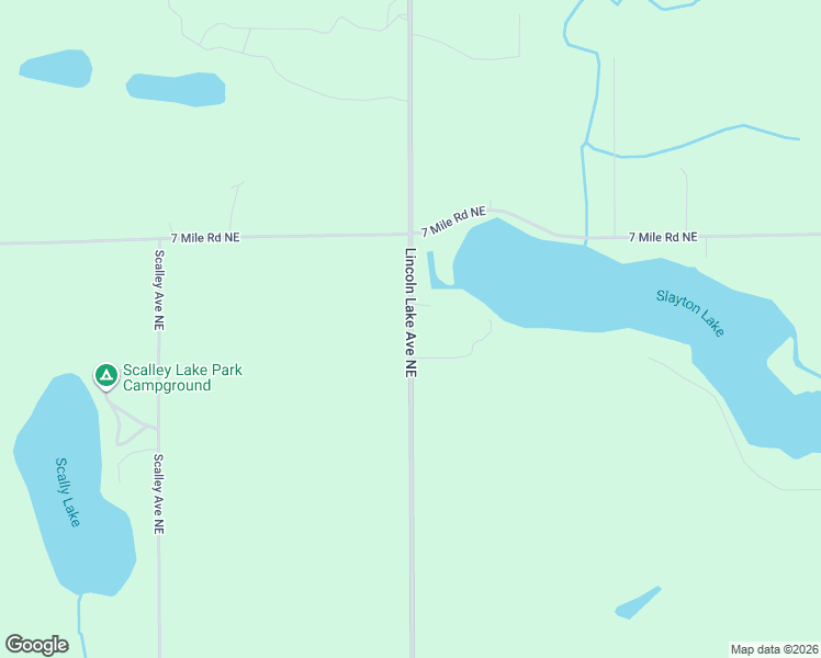 map of restaurants, bars, coffee shops, grocery stores, and more near 12720 7 Mile Road Northeast in Belding