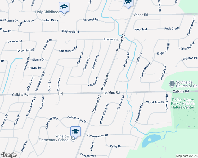 map of restaurants, bars, coffee shops, grocery stores, and more near 115 Viscount Drive in Rochester