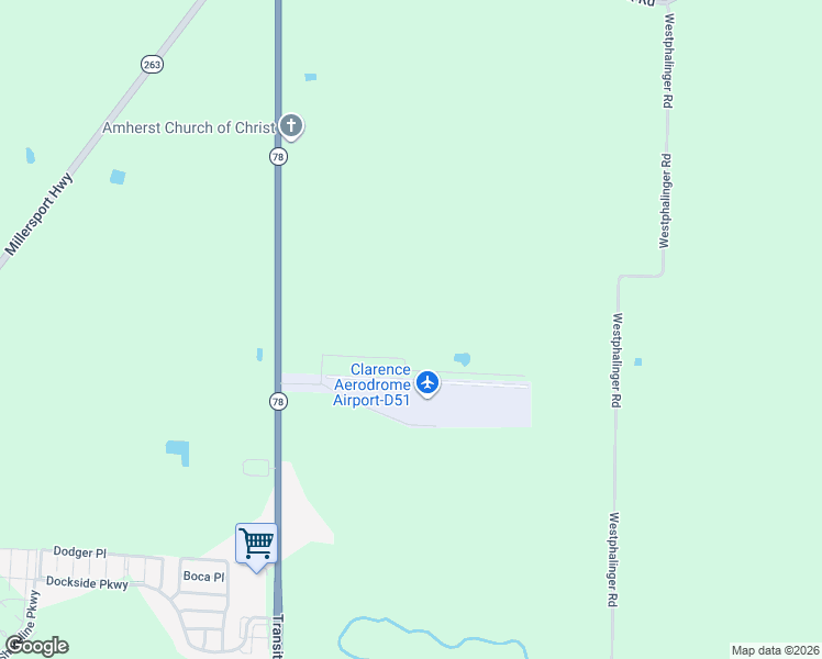 map of restaurants, bars, coffee shops, grocery stores, and more near 8095 Transit Road in East Amherst