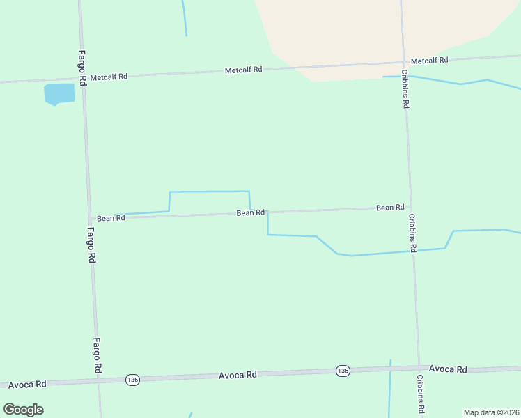 map of restaurants, bars, coffee shops, grocery stores, and more near 7700-7998 Bean Road in Avoca