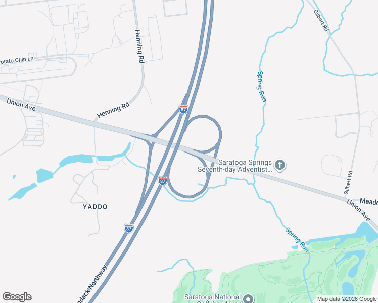 map of restaurants, bars, coffee shops, grocery stores, and more near Union Avenue in Saratoga Springs