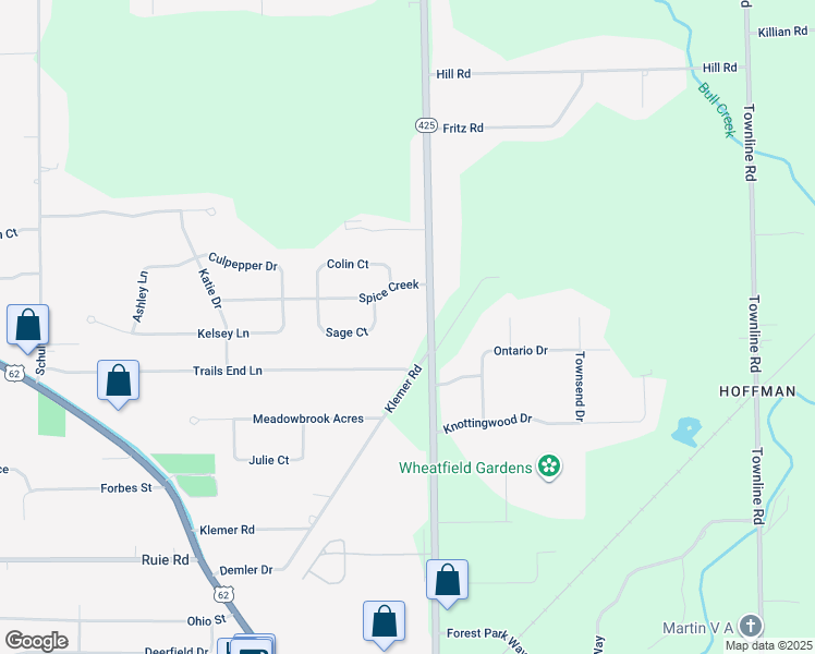 map of restaurants, bars, coffee shops, grocery stores, and more near 3789 Trails End Lane in North Tonawanda