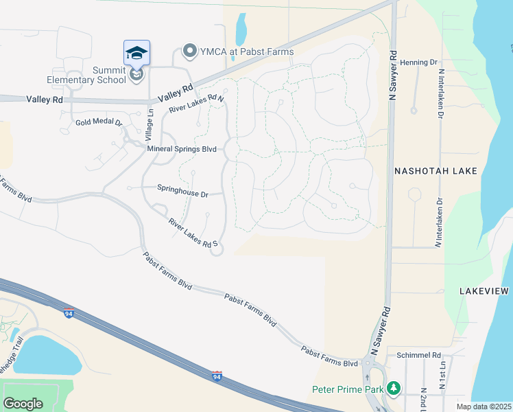 map of restaurants, bars, coffee shops, grocery stores, and more near 2863 Kegonsa Drive in Oconomowoc