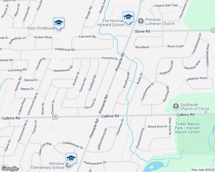 map of restaurants, bars, coffee shops, grocery stores, and more near 74 Viscount Drive in Rochester