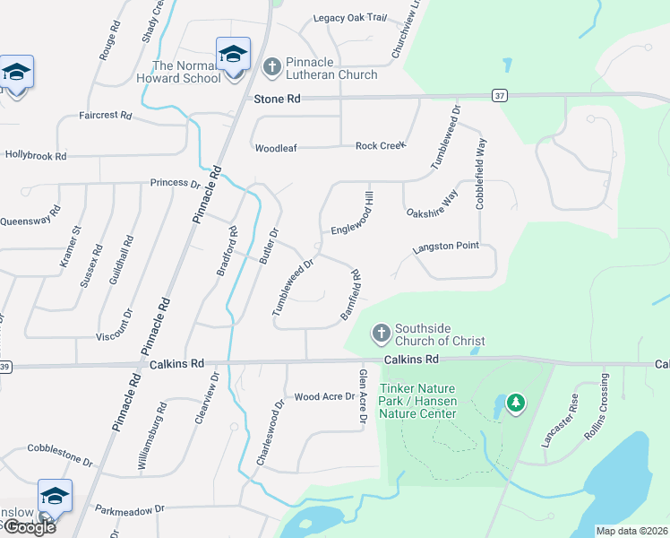 map of restaurants, bars, coffee shops, grocery stores, and more near 79 Barnfield Road in Pittsford