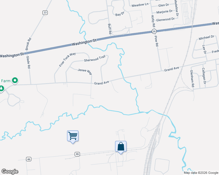 map of restaurants, bars, coffee shops, grocery stores, and more near 460 Grand Avenue in Saratoga Springs