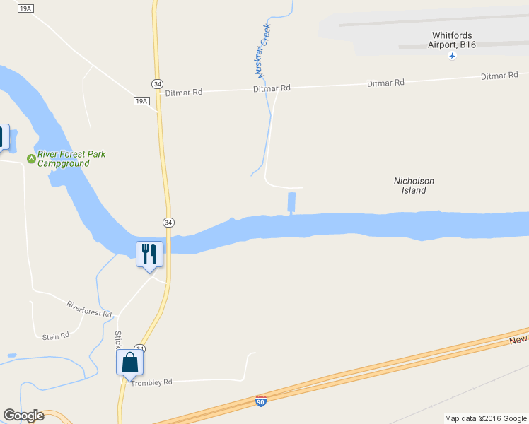 map of restaurants, bars, coffee shops, grocery stores, and more near 2882 Ditmar Road in Weedsport