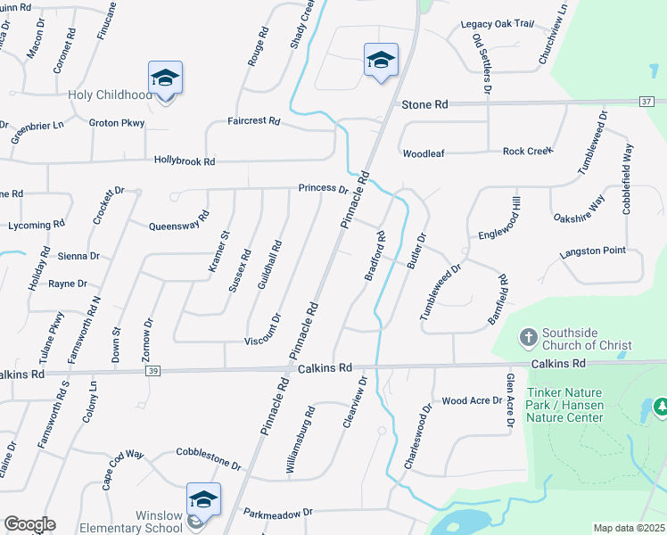 map of restaurants, bars, coffee shops, grocery stores, and more near 480 Pinnacle Road in Rochester