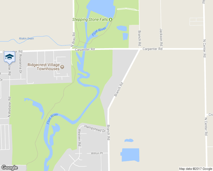 map of restaurants, bars, coffee shops, grocery stores, and more near 6649 Branch Road in Flint