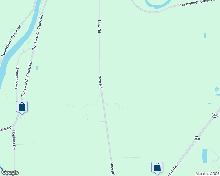 map of restaurants, bars, coffee shops, grocery stores, and more near 1325 New Road in Buffalo