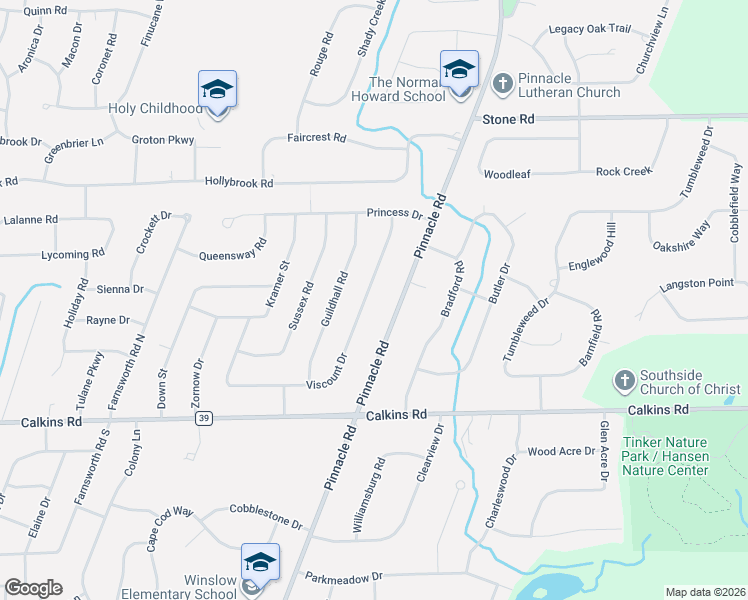 map of restaurants, bars, coffee shops, grocery stores, and more near 74 Viscount Drive in Rochester