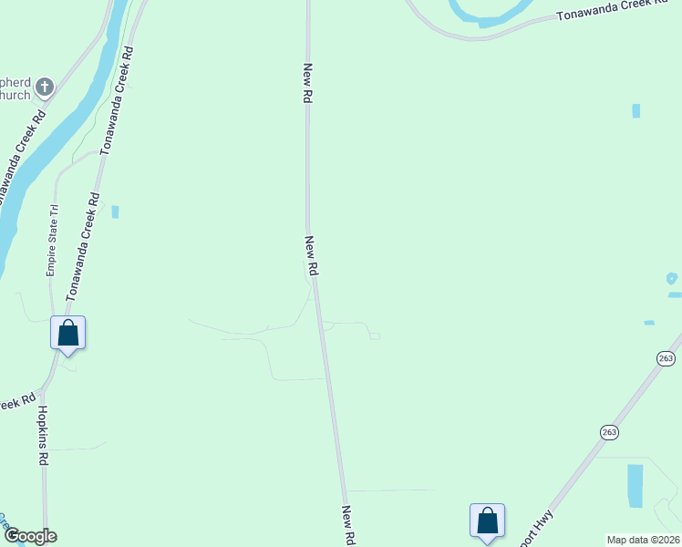 map of restaurants, bars, coffee shops, grocery stores, and more near 1325 New Road in Buffalo