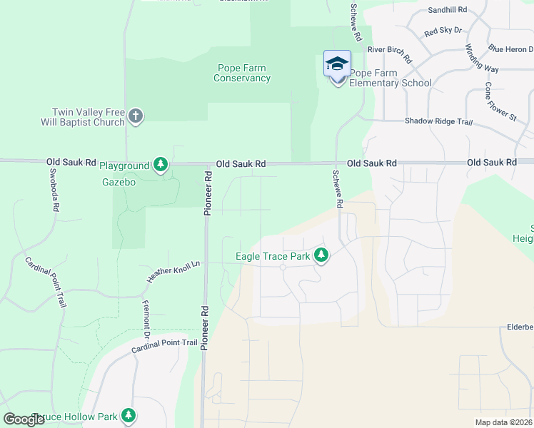 map of restaurants, bars, coffee shops, grocery stores, and more near 643 Rustic Rise Way in Verona