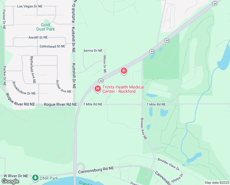 map of restaurants, bars, coffee shops, grocery stores, and more near 2 Northland Drive Northeast in Rockford