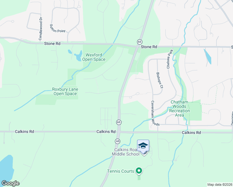 map of restaurants, bars, coffee shops, grocery stores, and more near 6 Roxbury Lane in Pittsford