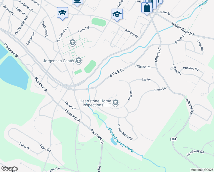 map of restaurants, bars, coffee shops, grocery stores, and more near 6 Nob Rd in Utica