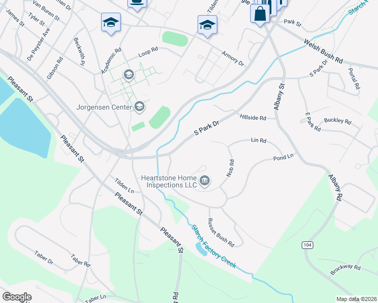 map of restaurants, bars, coffee shops, grocery stores, and more near 6 Nob Road in Utica