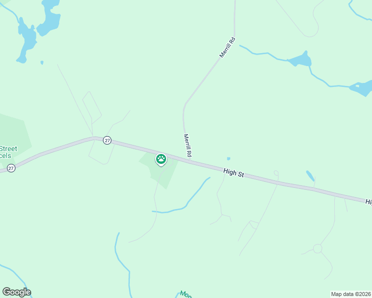 map of restaurants, bars, coffee shops, grocery stores, and more near 24 Merrill Road in Candia