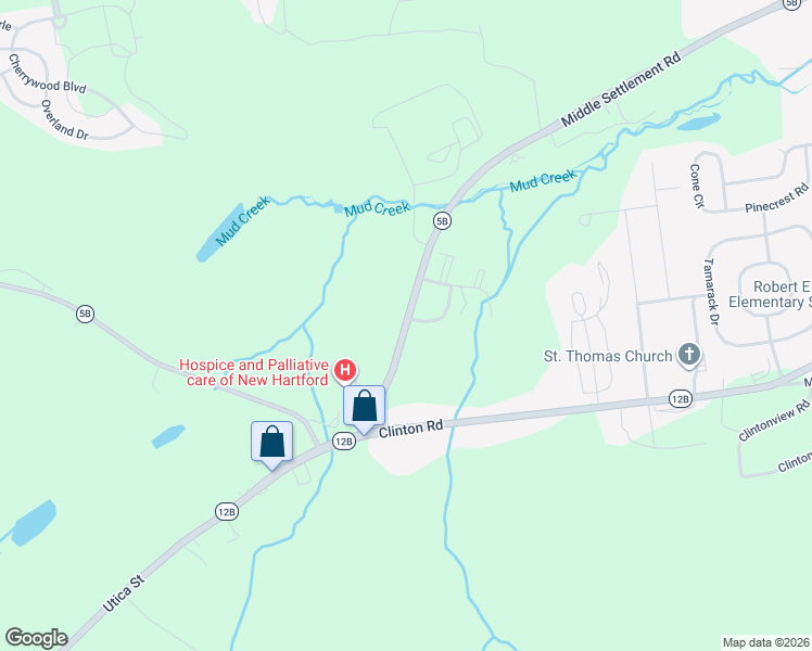 map of restaurants, bars, coffee shops, grocery stores, and more near 4290 Middle Settlement Road in New Hartford