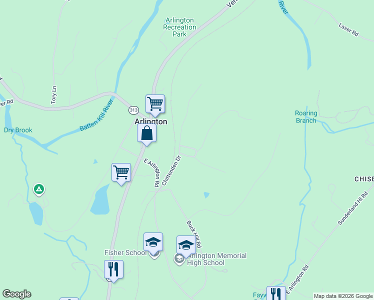 map of restaurants, bars, coffee shops, grocery stores, and more near 135 Munn Terrace in Arlington