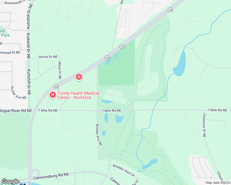 map of restaurants, bars, coffee shops, grocery stores, and more near 4115 Boulder Meadow Drive Northeast in Plainfield charter Township