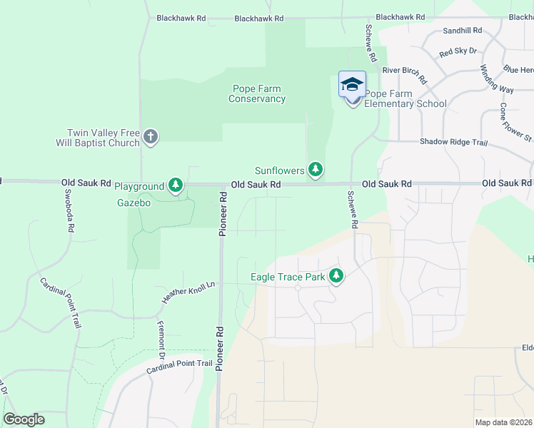 map of restaurants, bars, coffee shops, grocery stores, and more near 7492 Old Sauk Road in Middleton