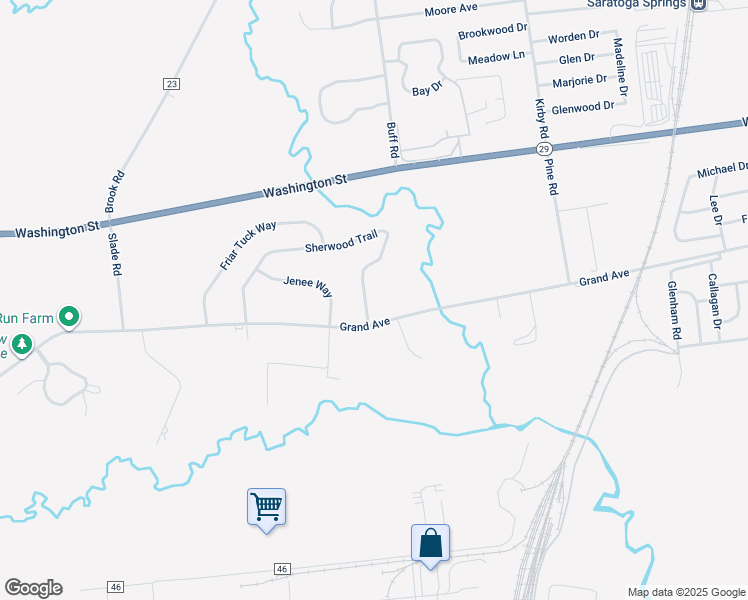 map of restaurants, bars, coffee shops, grocery stores, and more near 62 Sherwood Trail in Saratoga Springs