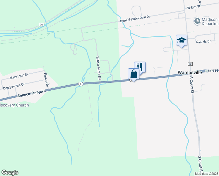 map of restaurants, bars, coffee shops, grocery stores, and more near 3912 Seneca Turnpike in Canastota