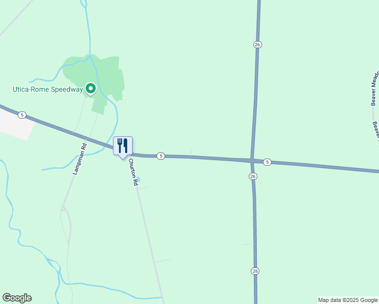map of restaurants, bars, coffee shops, grocery stores, and more near 5743 E State Route 5 in Vernon
