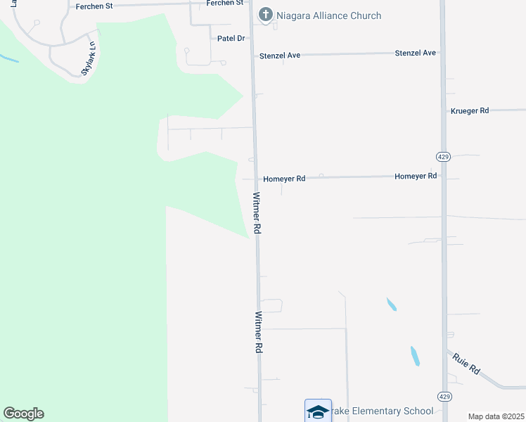 map of restaurants, bars, coffee shops, grocery stores, and more near 7223 Witmer Road in North Tonawanda