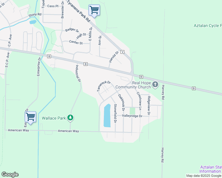 map of restaurants, bars, coffee shops, grocery stores, and more near 210 Tamarack Drive in Lake Mills