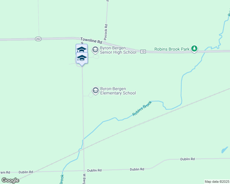 map of restaurants, bars, coffee shops, grocery stores, and more near 6971 West Bergen Road in Bergen