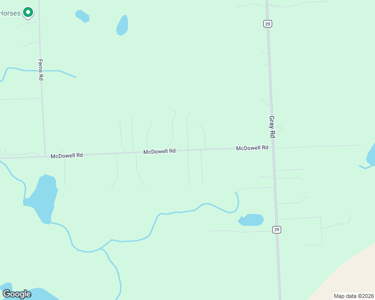 map of restaurants, bars, coffee shops, grocery stores, and more near 4169 McDowell Road in Lapeer