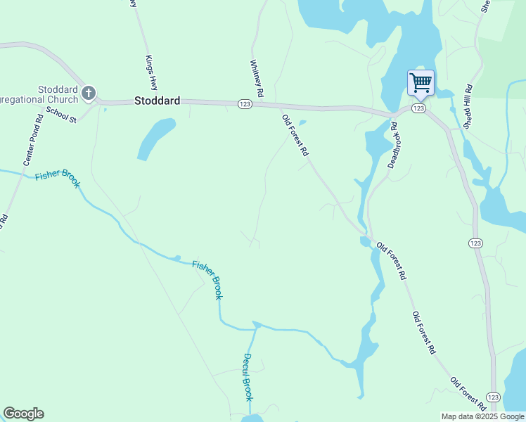 map of restaurants, bars, coffee shops, grocery stores, and more near 250 Mills Road in Stoddard
