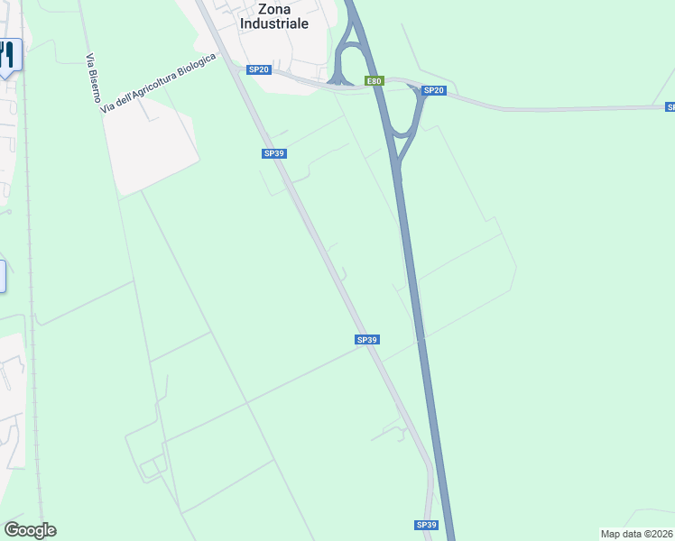 map of restaurants, bars, coffee shops, grocery stores, and more near 23 SP39 in Provincia di Livorno