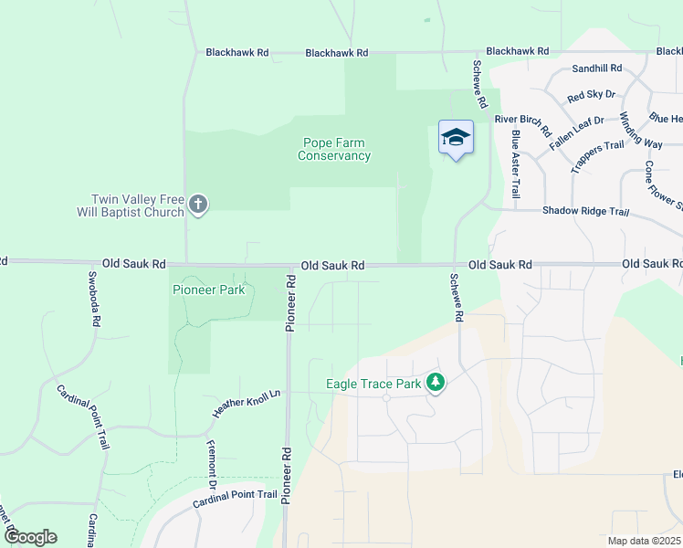 map of restaurants, bars, coffee shops, grocery stores, and more near 10502 Hearth Stone Drive in Middleton