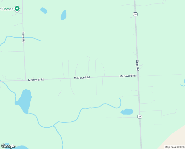 map of restaurants, bars, coffee shops, grocery stores, and more near 4169-4223 McDowell Road in Lapeer